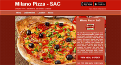 Desktop Screenshot of milanopizzasac.com